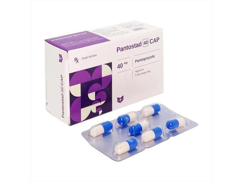 Thuốc điều trị loét dạ dày - tá tràng Pantostad CAP 40mg (4 vỉ x 7 viên/hộp)
